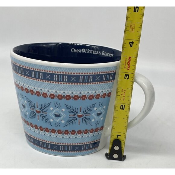 Omni Hotels & Resorts Set 2 Honey & Hank Coffee Tea Mugs Cups Fair Isle Pattern - Picture 9 of 10